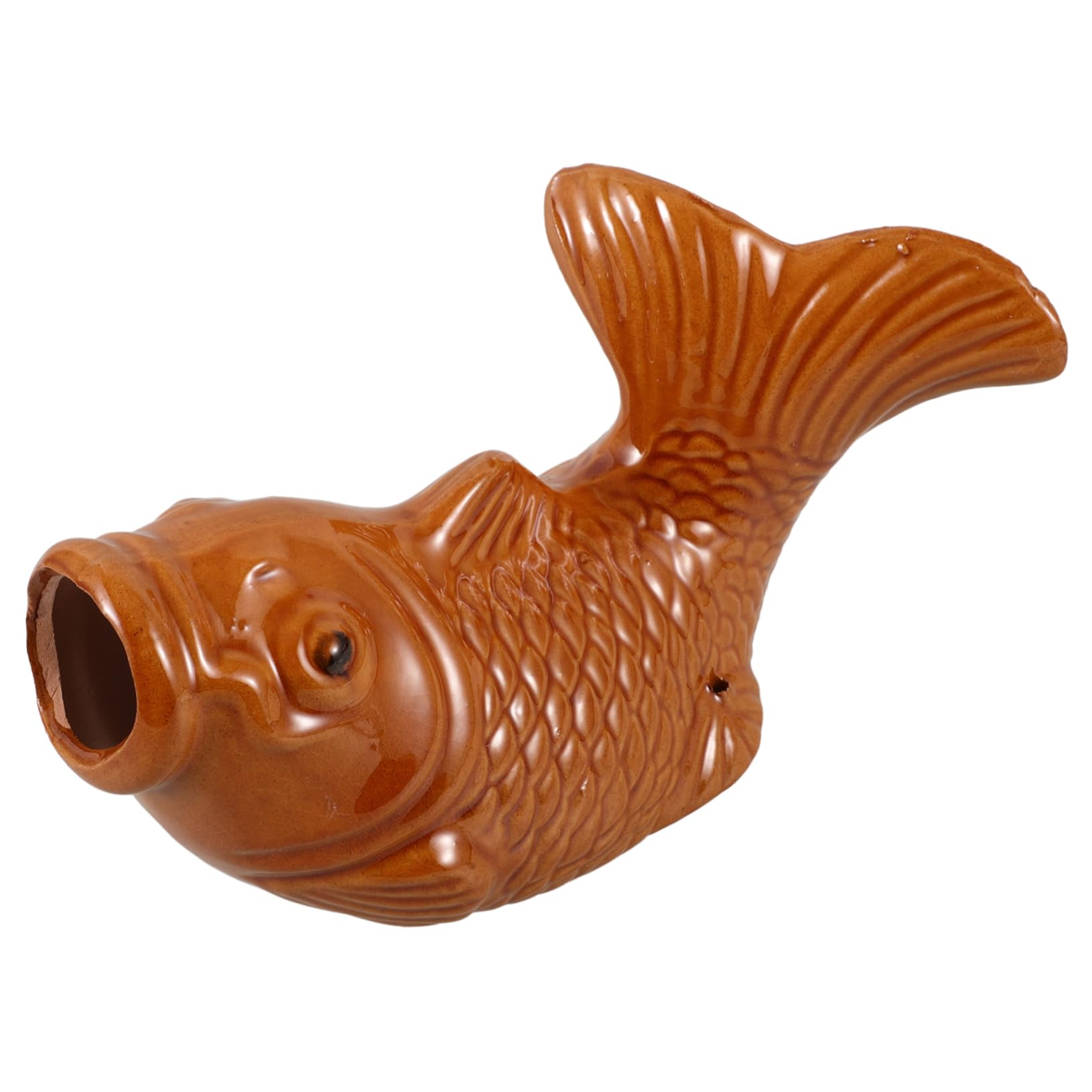 Cabilock Fontana Decorativa Ceramica con Spout Pesce per Giardino e Balcone Accessorio per Circolazione Stile Naturale per Piante e Laghetti
