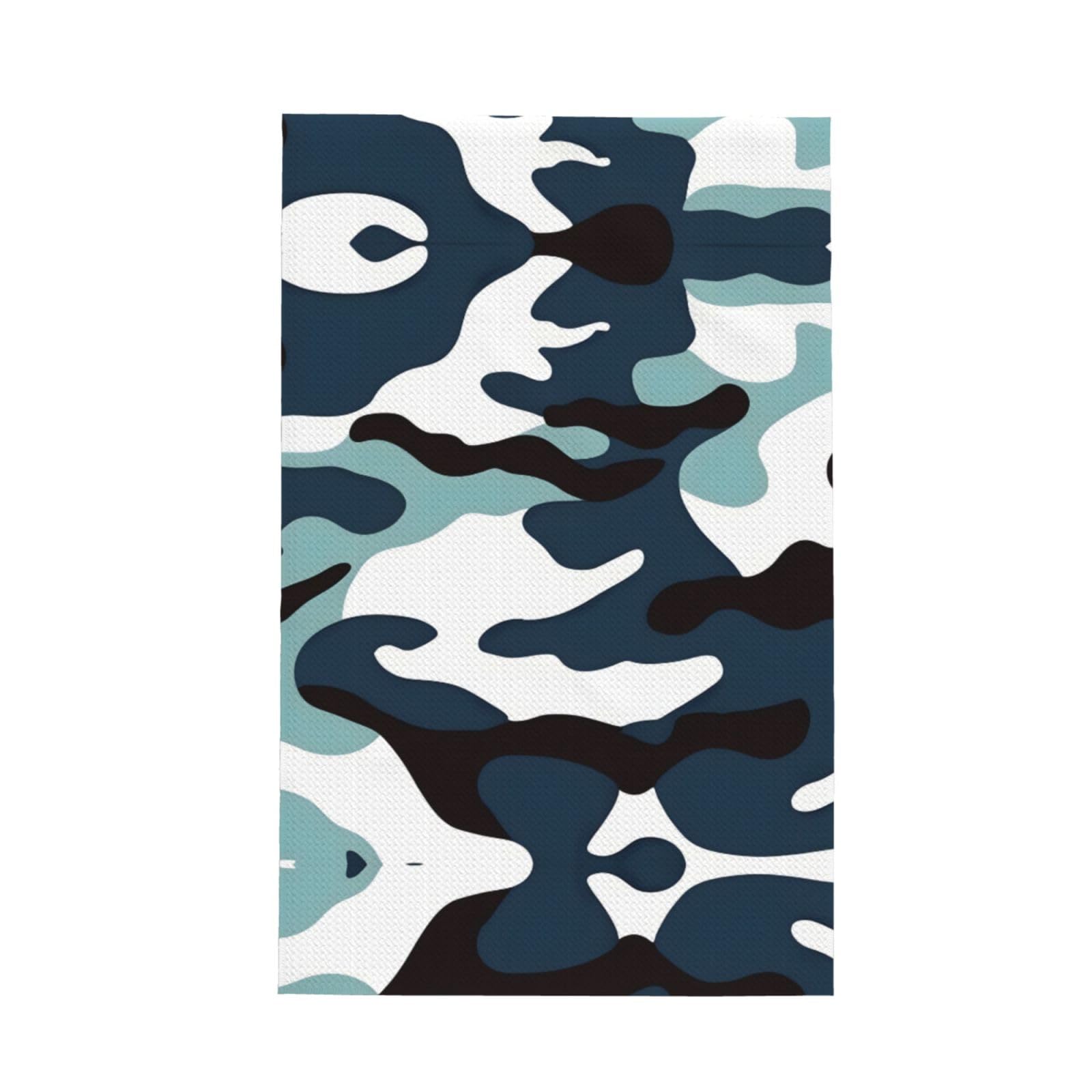 Marine Camouflage Waffle Kitchen Towel, Ultra Soft Absorbent Reusable Cleaning Tea Towels 16â€x 26â€,