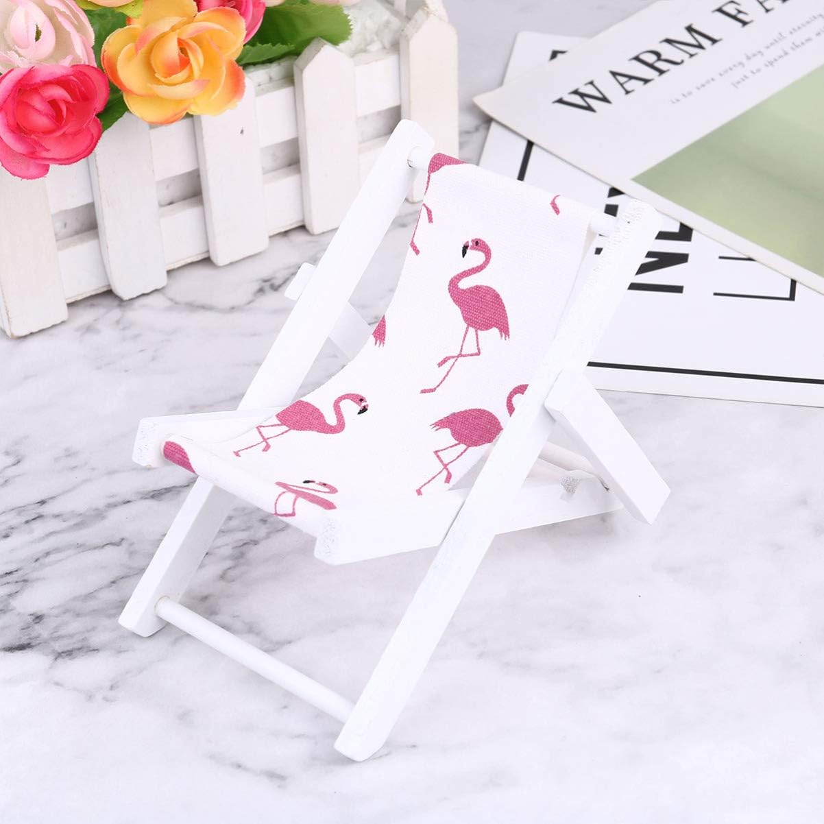 Pineapplei Kesyoo Mini Wooden Beach Chair Cell Phone Holder Longue Deck Chair Mini Furniture Accessories Dollhouse Accessories Furniture Toys Games Urbytus Com