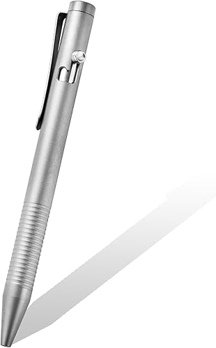 Bolígrafo de acción de titanio con clip de bolsillo, bolígrafo táctico de 4.8 pulgadas, compatible con repuesto Parker