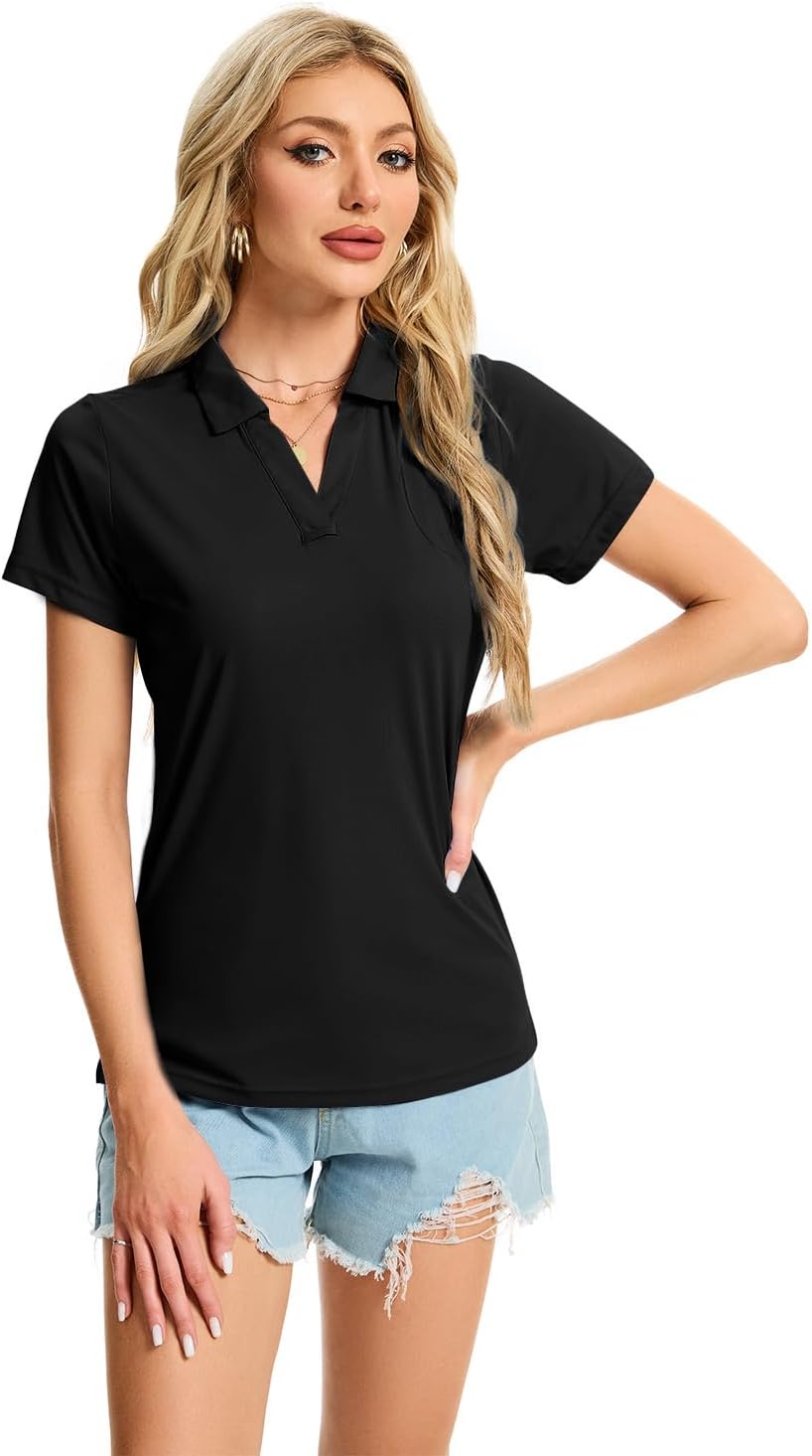 Women's Polo Shirts Short Sleeve Quick Dry UPF 50+ Sun Protection Business Casual Collared Shirt Tennis Golf Shirt Work Tops - Image 2
