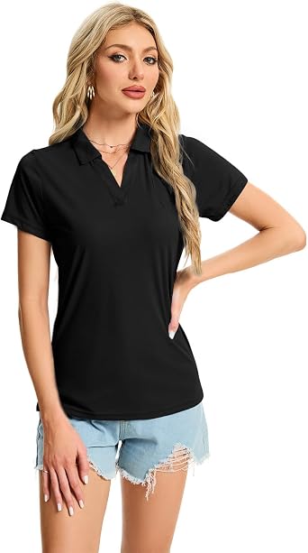 Women's Polo Shirts Short Sleeve Quick Dry UPF 50+ Sun Protection Golf Tops