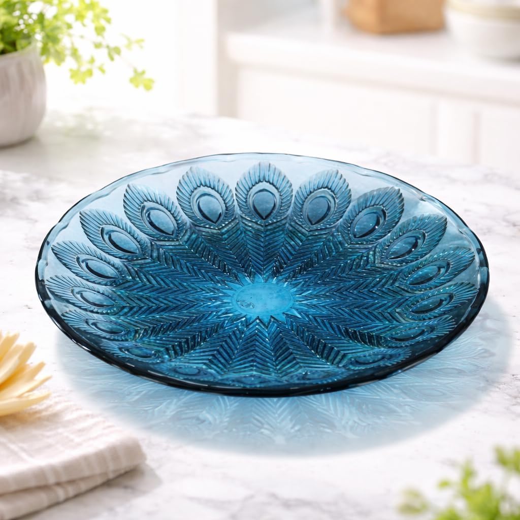 Elegant Glass Serving Plates - Set of 6 -8
