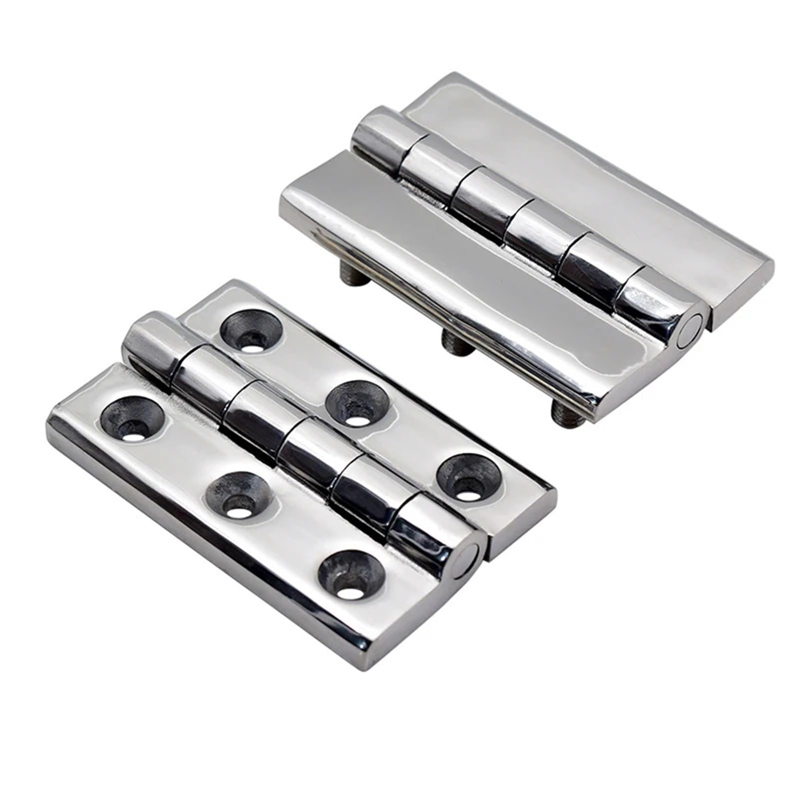 FQJYXWEWL Stainless Steel Hinge Hexagonal Stud Distribution Thickened Cabinet Heavy-Duty 1Pcs(2pcs-polishing-5)