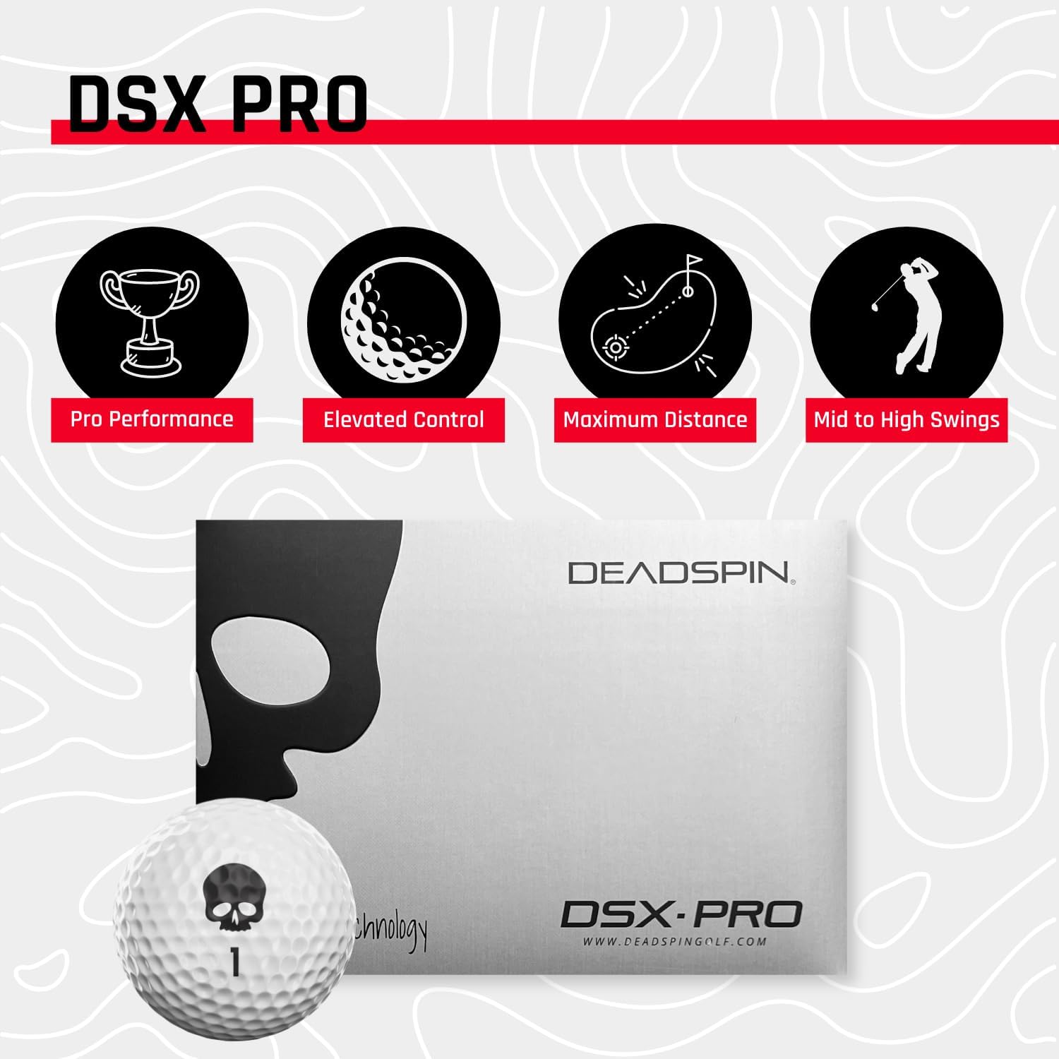 Deadspin Golf Premium Golf Balls with DeadSoft Core & Dimple Pattern Max Distance & Control