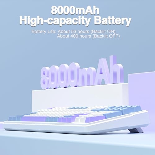 Miniatura 8 de AULA Teclado mecánico inalámbrico F99, triple modo BT5.02.4GHzUSB-C, teclado personalizado intercambiable en caliente, interruptores lineales