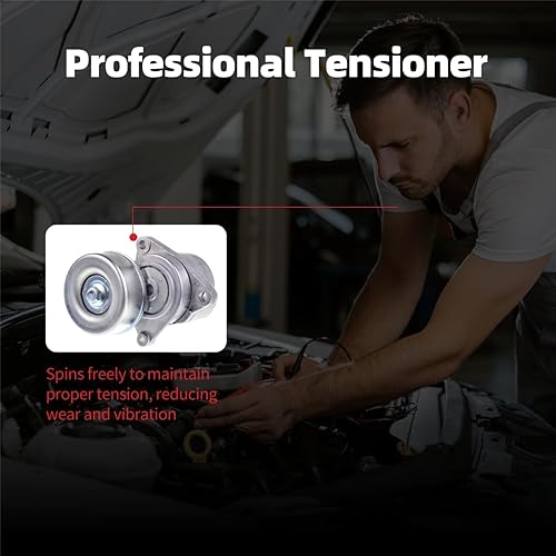 Miniatura 6 de 38284 Conjunto de tensor de correa para Nissan Altima 2013 Nissan Rogue Krom 2010 Nissan Sentra 2002-2012 Nissan X-Trail 2005-2006#419-013