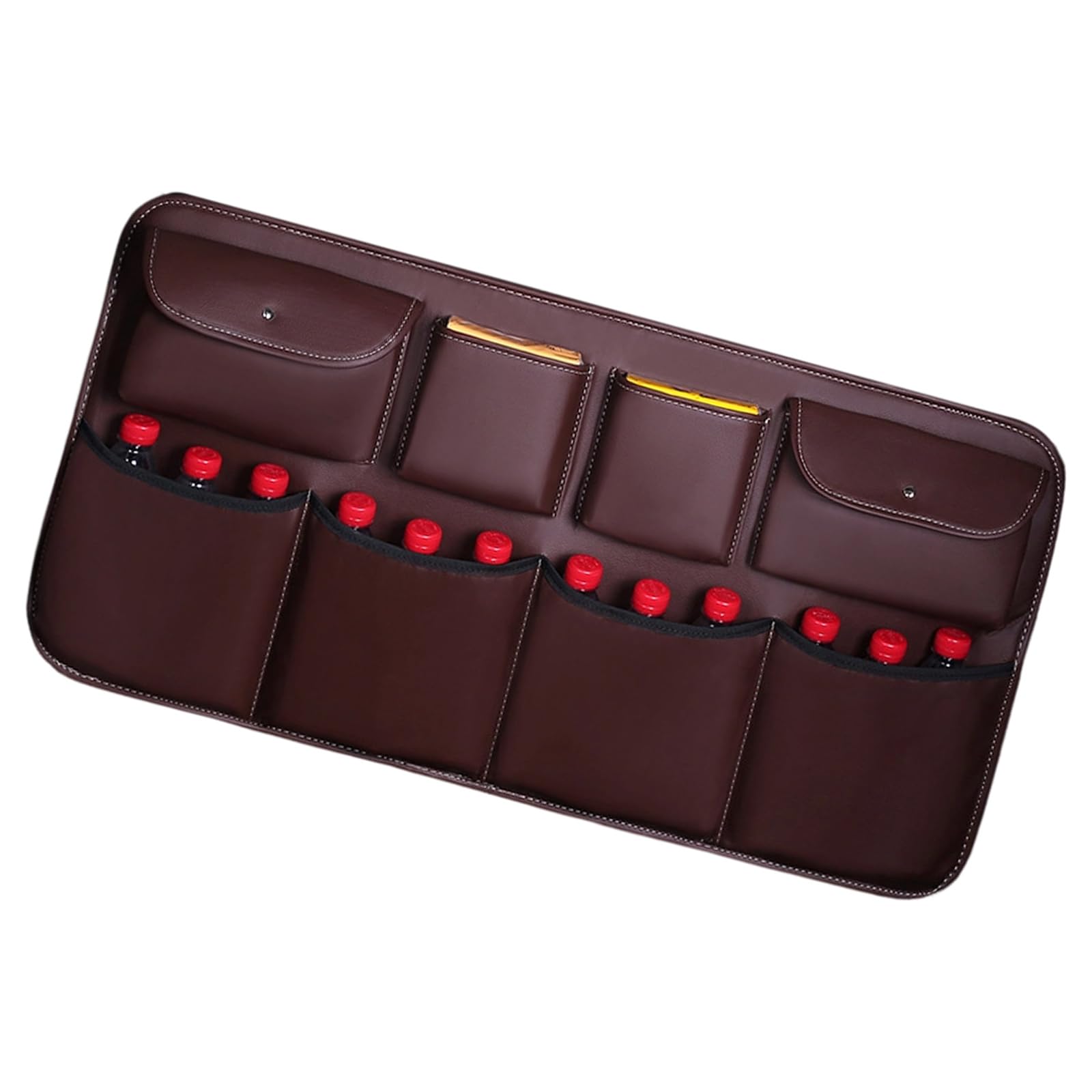 RUDIWRO Universally Back Organizers with Multiple Pockets PU Fabric for Family Travel Storage Organizers Backseat