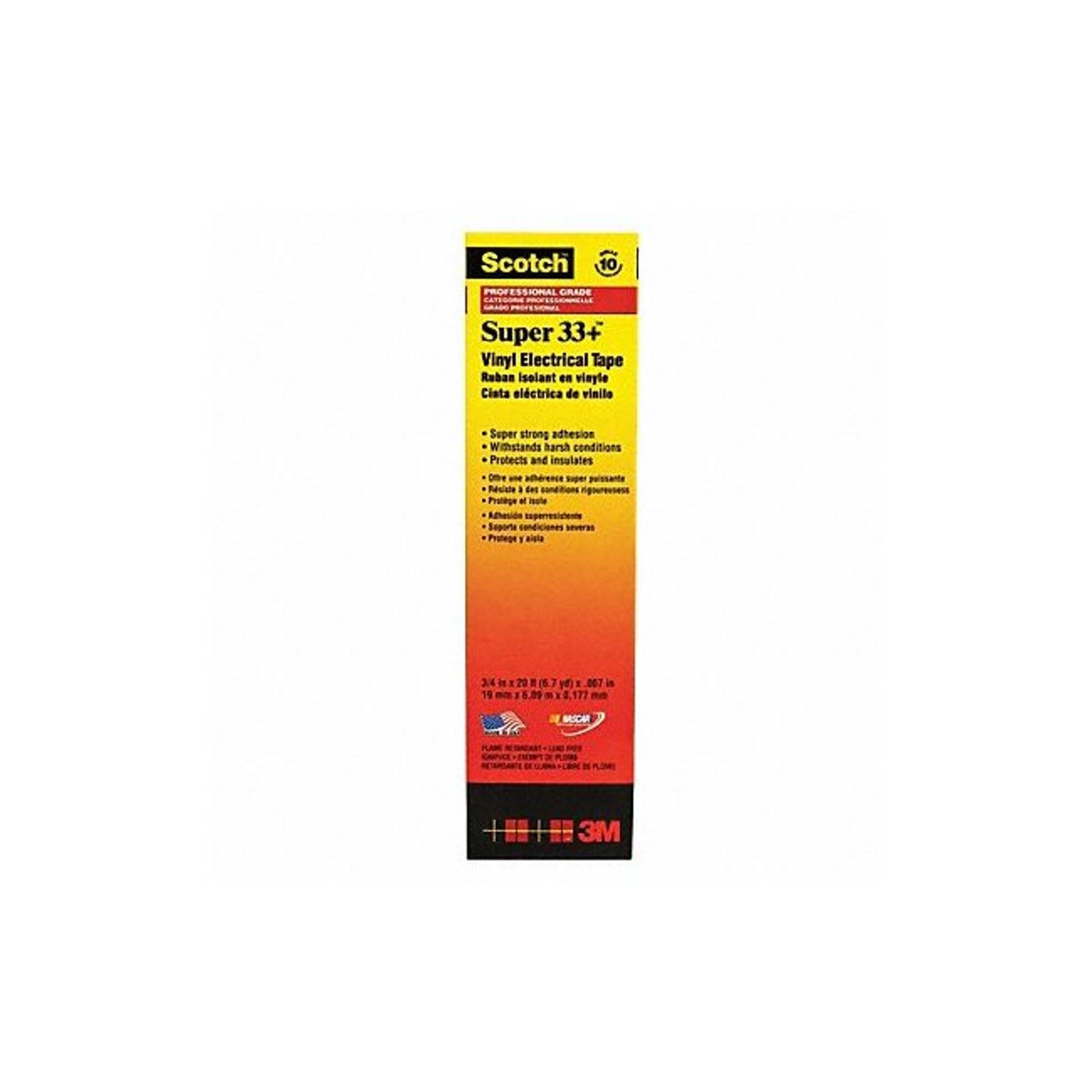 Elctricl Tape, 7 mil, 3/4"x20 ft., Blk, PK10
