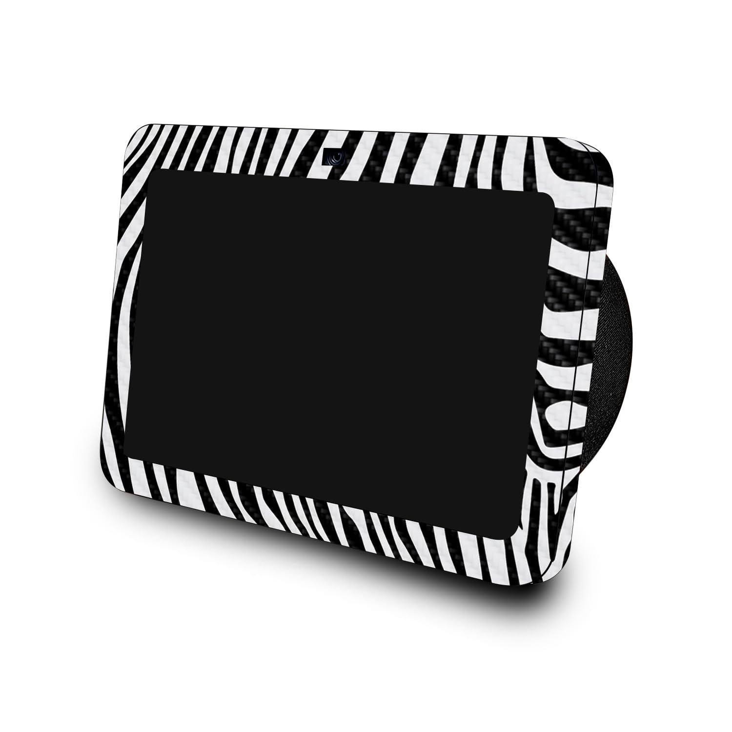 Carbon Fiber Skin Compatible with Amazon Echo Show 8 (3rd Gen, 2023) - Black Zebra - Premium 3M Vinyl Protective Wrap Decal Cover - Easy to Apply | Crafted in The USA by MightySkins