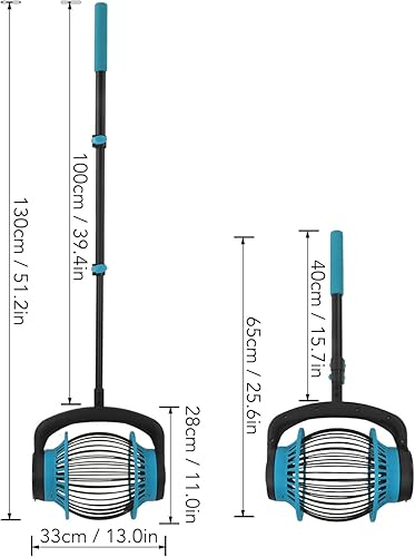 Miniatura 3 de TOPINCN Recolector de frutos secos de castaña huerto de golf, recogedor rápido de piñas para herramienta de cono colector de nueces, púas de 39.4