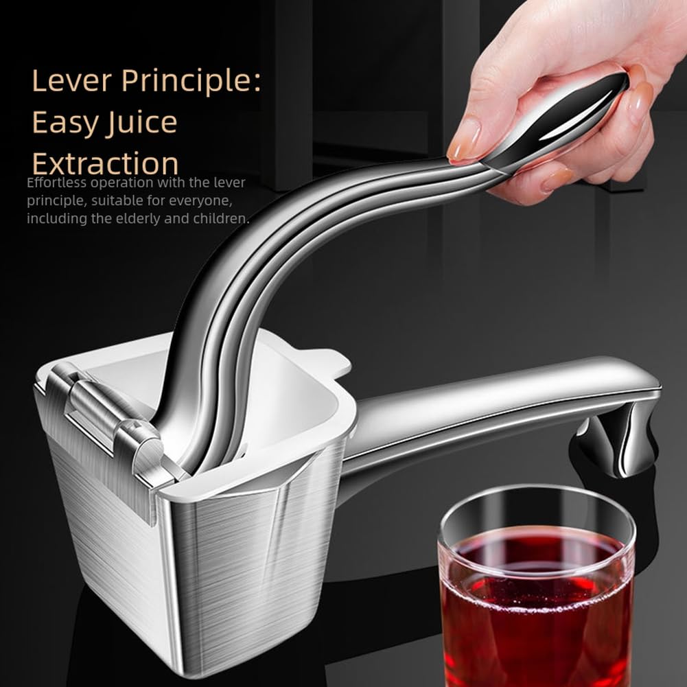 Exprimidor manual de acero inoxidable 304 con piezas desmontables para limones, limas, naranjas, plata, utensilio de cocina