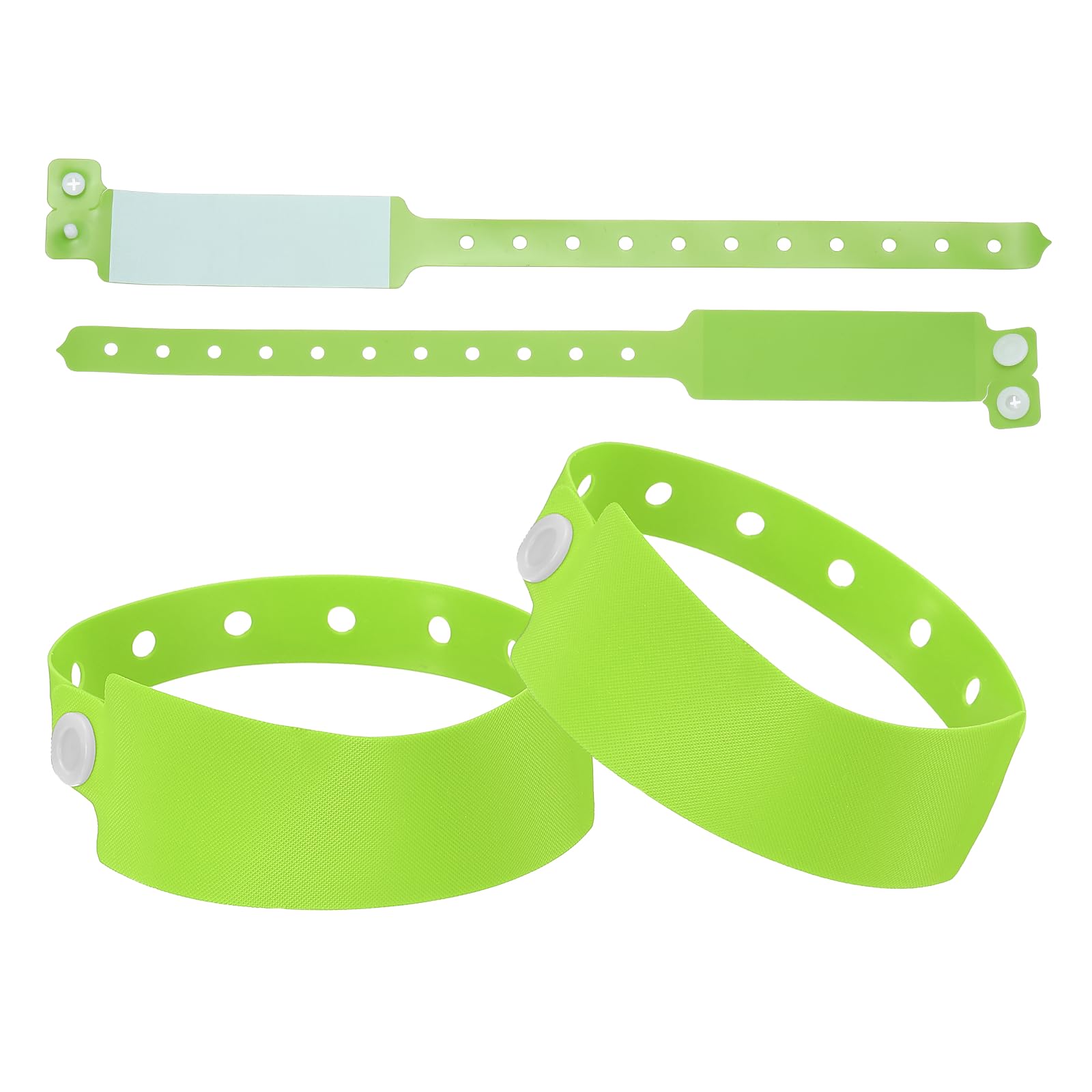 PATIKIL 20 Pcs ID Wristbands, Adjustable Identification Wristband Secure Identification Bands Bracelet for Events Parks Field Trips Airport Travel, Green