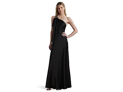Lauren Ralph Lauren Satin Charmeuse One Shoulder Gown Women