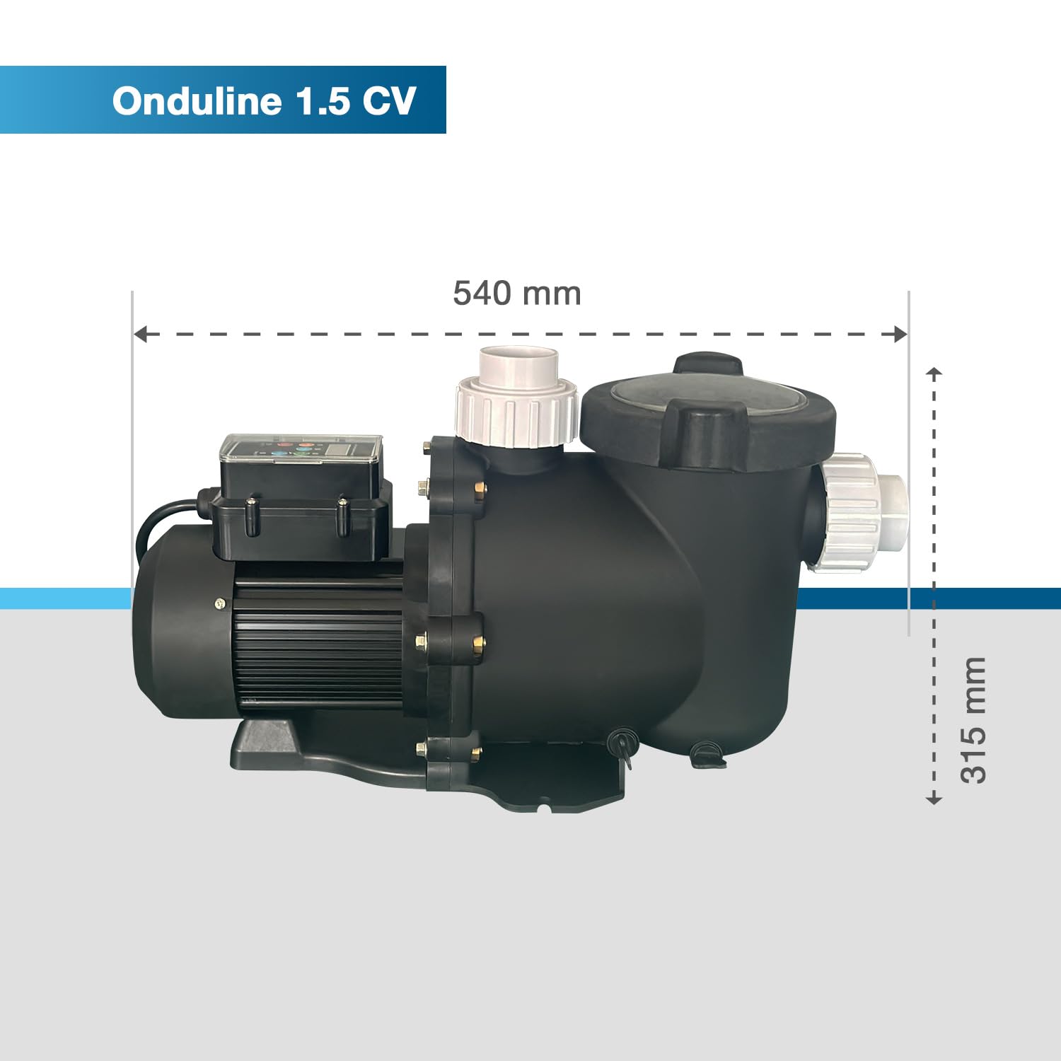 POOLEX - PF-OL15 - Pompe de filtration Poolex Onduline à vitesse variable - 1.5 CV - Pour utilisation sur piscine jusqu’à 80m - 3 vitesses