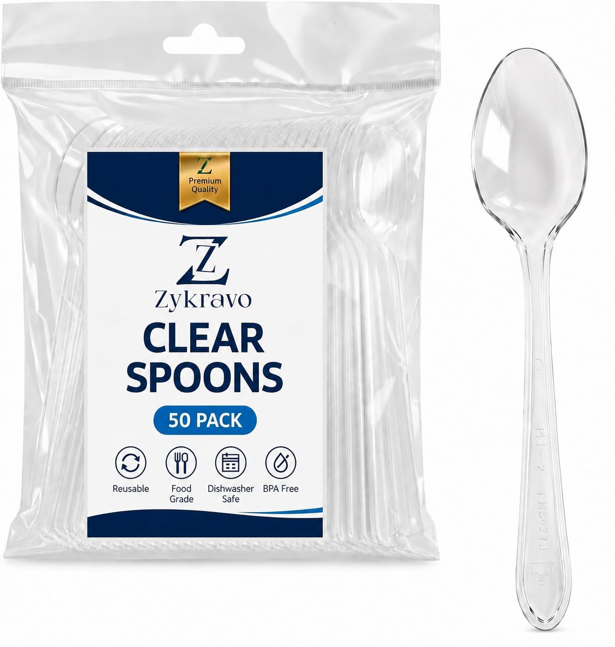 ZyKravo Clear Plastic Spoons