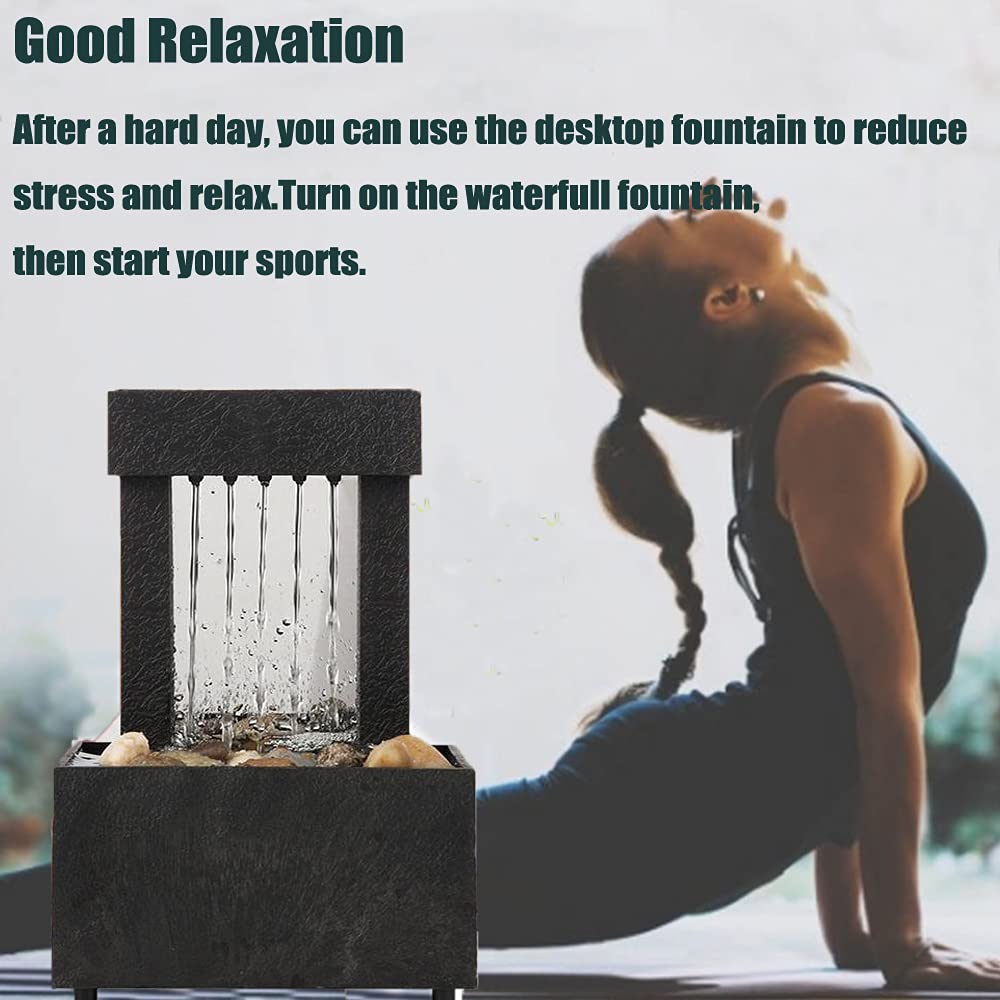 Buy Indoor Water Fountain with Lights Tabletop Fountain Zen Meditation