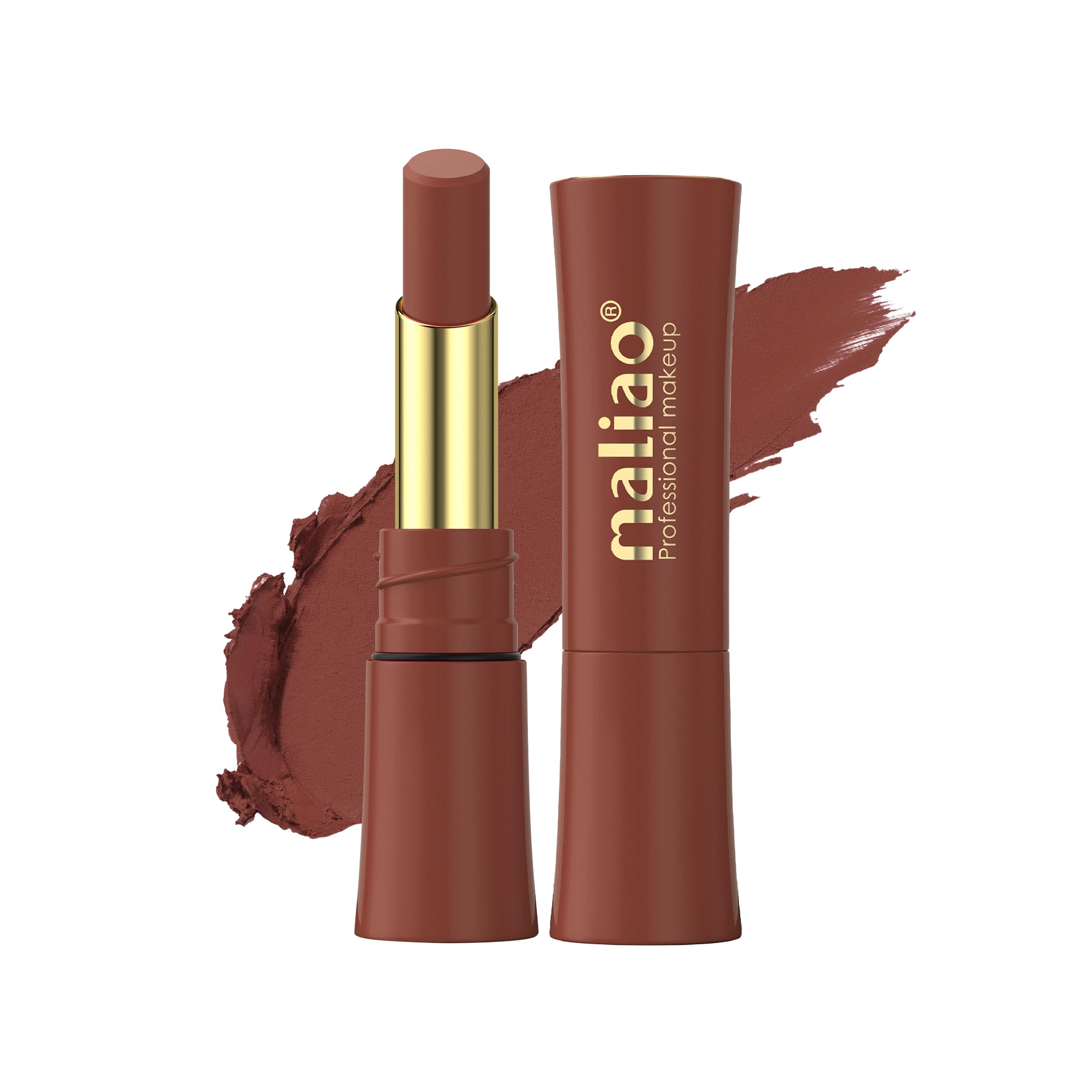 Maliao Matte Lipstick - Non-Transfer, Long-Lasting, High-Pigment, 3.5g (Shade 10, Medium)-picture-13