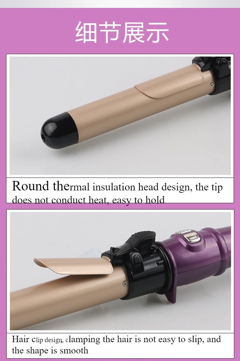 Fully Automatic Rotating Electric Curling Iron | One Click Operation Without Damaging Hair | Big Wave Hair Curling Device | Portable for Home and Travel | Women's Fashion Styling Tool