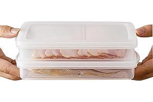 2-Pack Bacon Keeper Plastic Food Storage Containers for Refrigerators