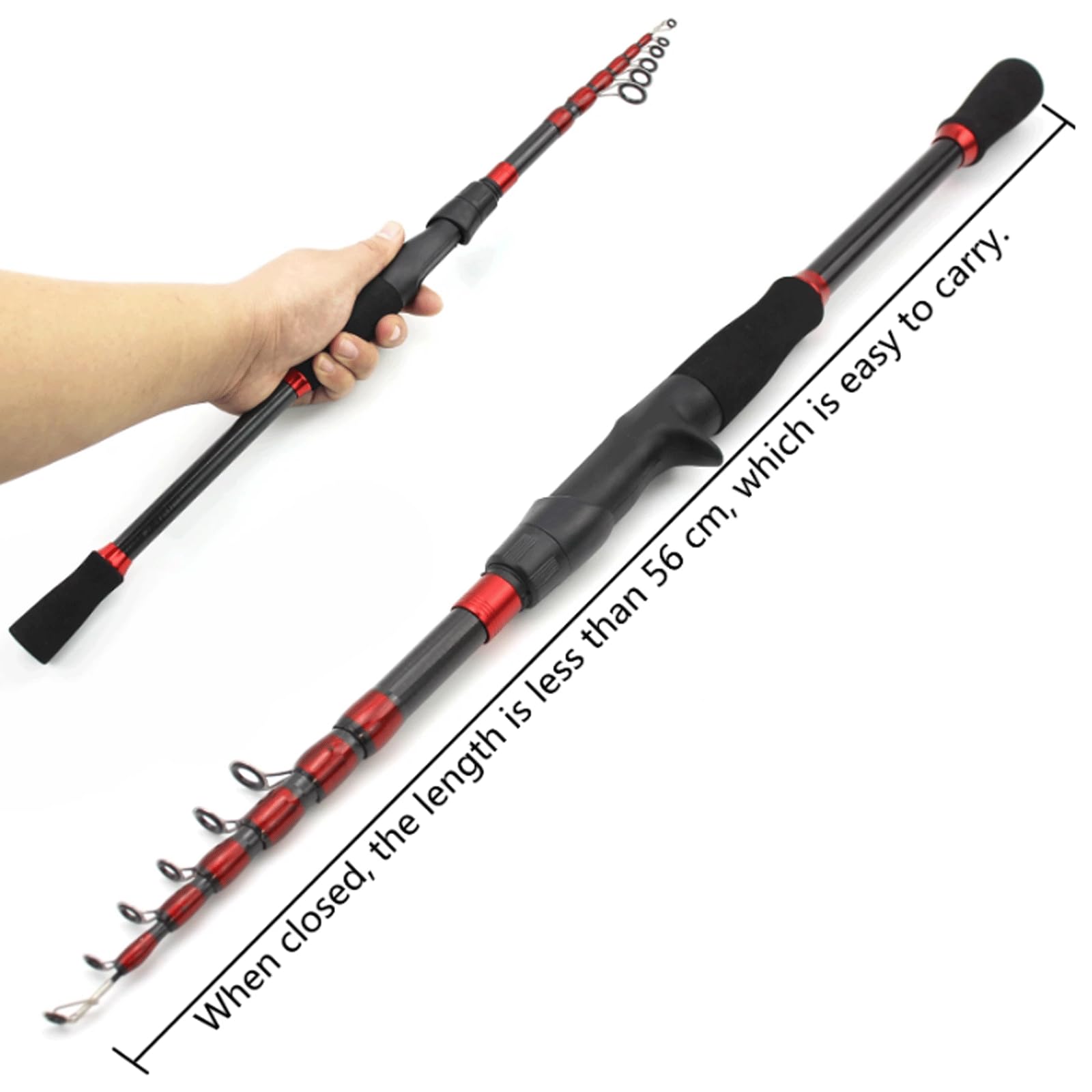 Best Bass Fishing Rods 2026 – SJHDUNBW 1.6m-2.7m Telescopic Fishing Rod Carbon Portable ...