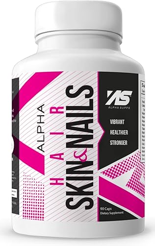 Miniatura 6 de Alpha Supps Suplemento para el cabello, la piel y las uñas para mujeres, vibrante salud y fuerza de HSN con biotina, colágeno y vitaminas para