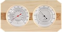 Vista 8 de Dyna-Living 2 en 1 Sauna de madera para sauna higrotermógrafo interior Fahrenheit termómetro e higrómetro para hotel o sala de sauna
