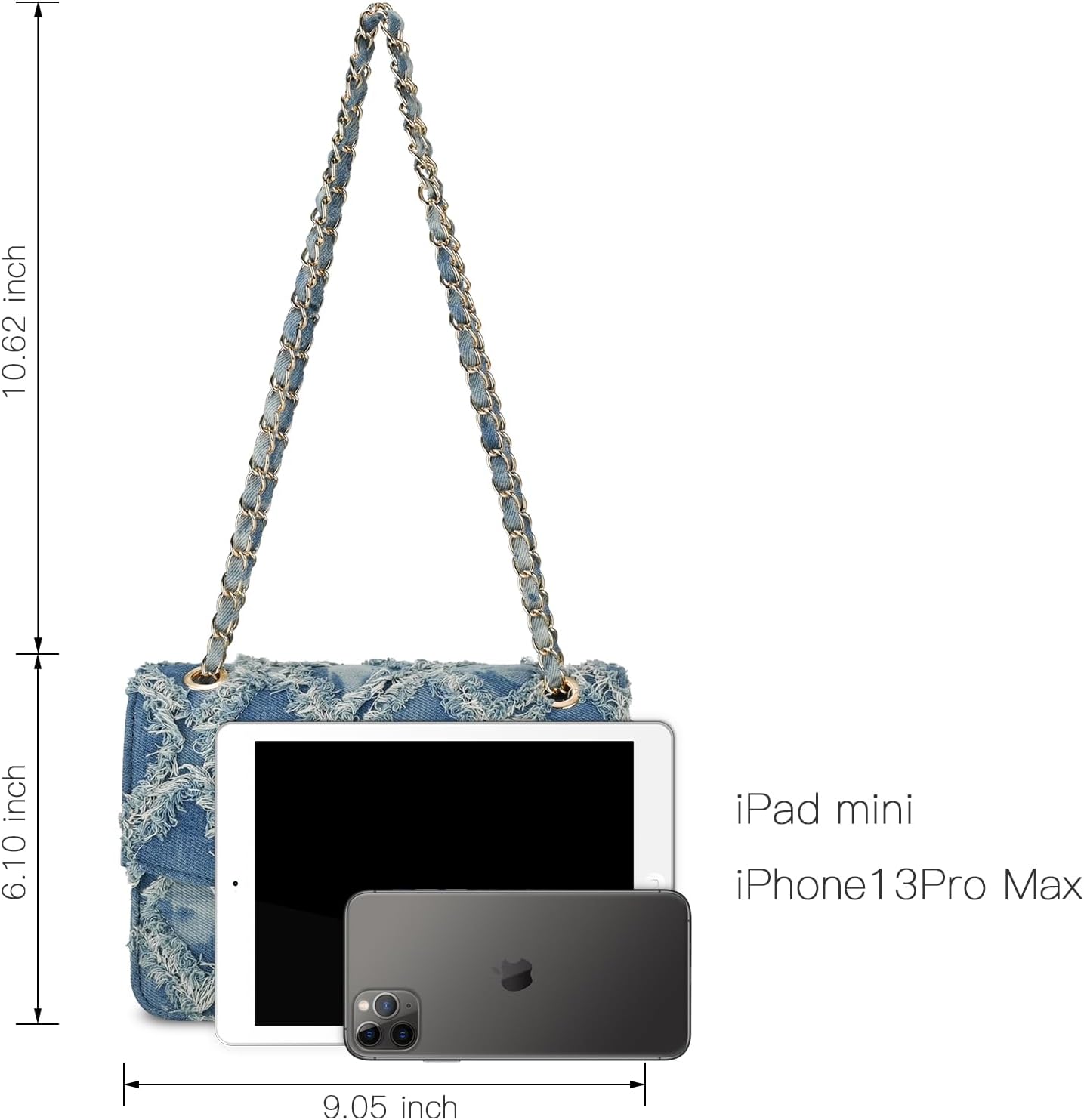 GM LIKKIE Quilted Shoulder Bag for Women, Medium Flap Crossbody Handbag with Chain Strap, Soft Vegan Leather Clutch Purse - Image 5