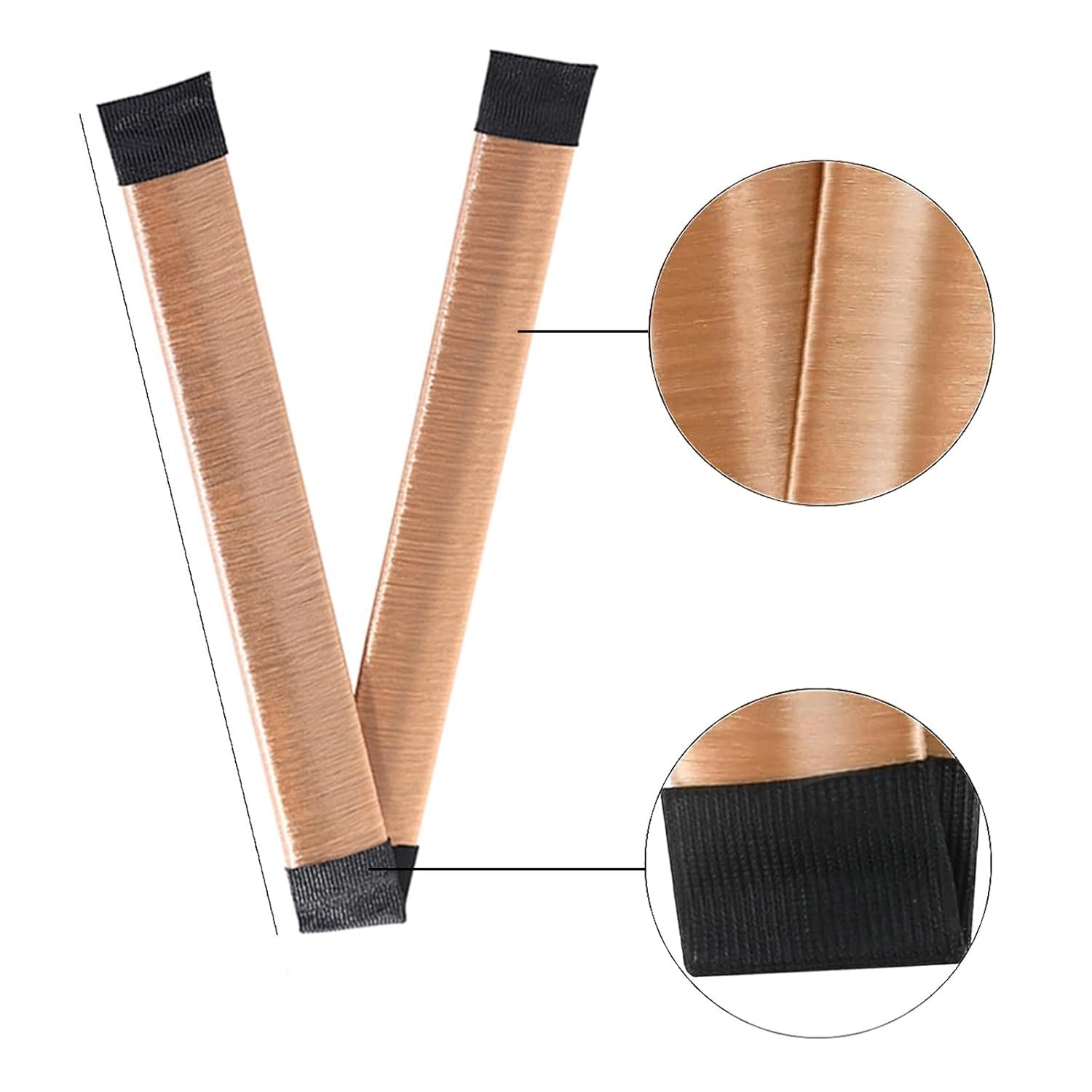 Twist Hair Fold Wrap Snap Hair Bun Maker French 2, Magic Bun Makers Hair Ballet Bun Maker Bun Snap Roll Bun Tool for Women, Brown