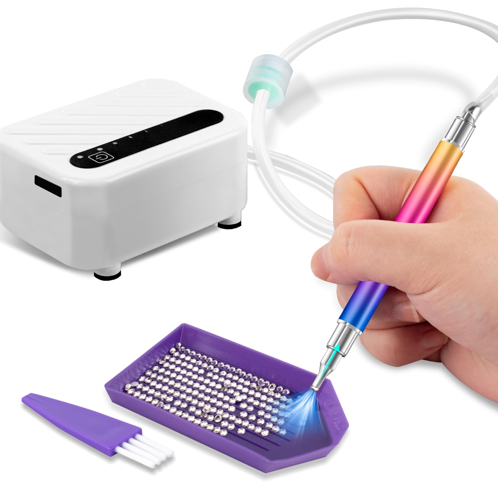 Stylo Diamant Électrique Sans Fil - Aspiration Réglable, Batterie 12H | Art Diamond Painting, Pas De Cire Nécessaire