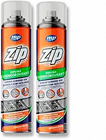 Kit 2 Zip Clean Espuma Desengordurante Aerossol 300ml Limpeza Pesada Fogão Forno Air Fryer Cozinha