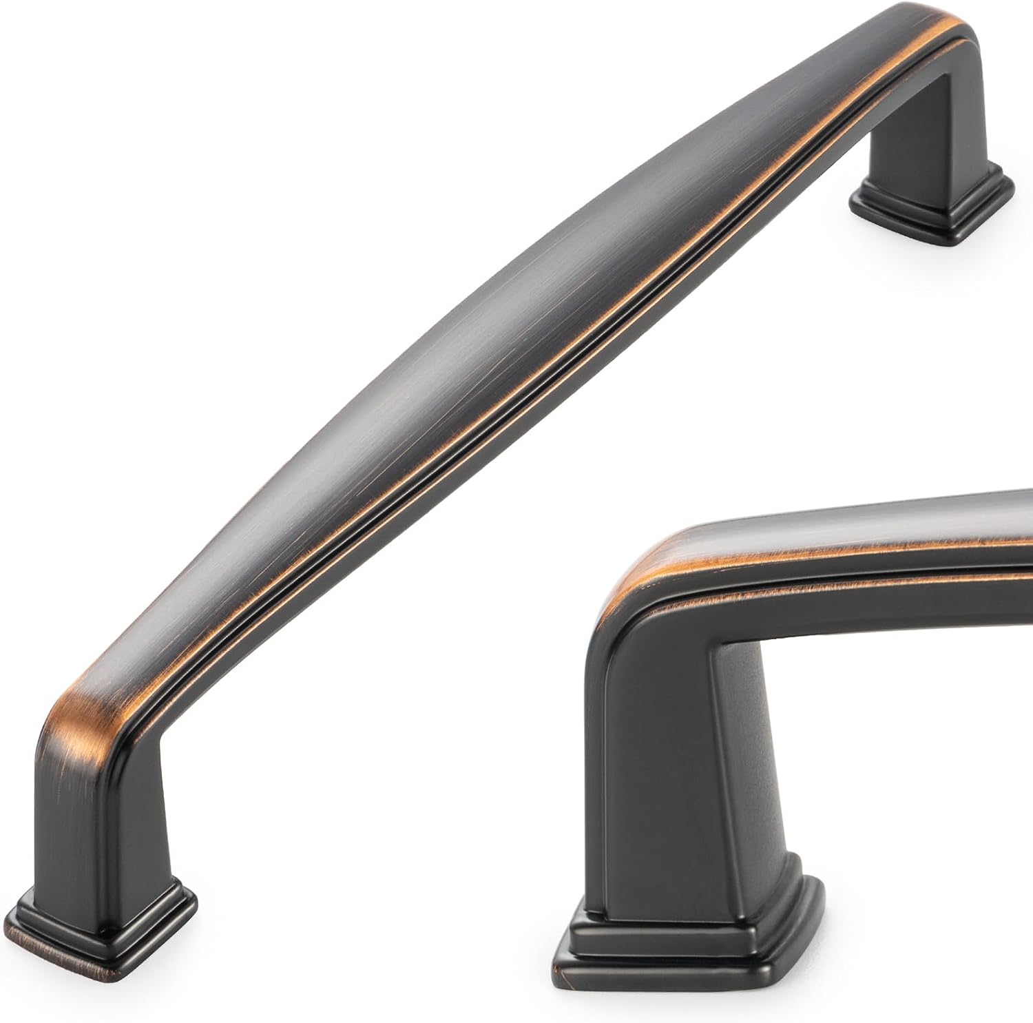 KOOFIZO 10 Pack 5 Inch Oil Rubbed Bronze Kitchen Cabinet Pulls Rubbed Bronze Cabinet Handles Bronze Cabinet Hardware for Kitchen Cabinets 1817 Drawer Dresser Cupboard Bedroom