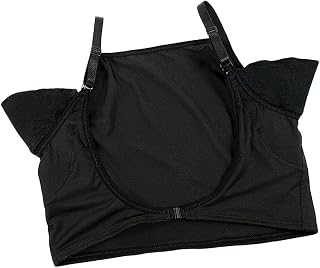 jojomis Almohadillas para el sudor lavables en forma de camiseta, color negro, talla M