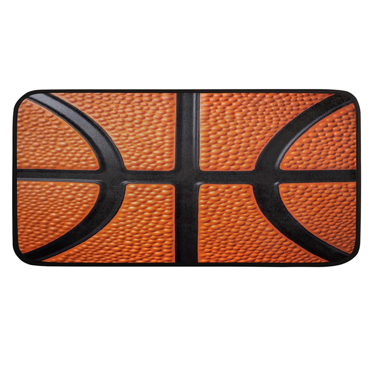 Tapis de cuisine lavable doux et absorbant 99x51 cm au design basket-ball