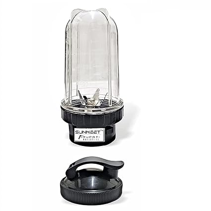 Sunmeet Best Origional Large Bullet Juicer Jar for Mixer Grinder 1 Jar (530 ML) with Gym Sipper Cap, Black.Company Since 1984 Manufacturing, Marketing & Servicing.