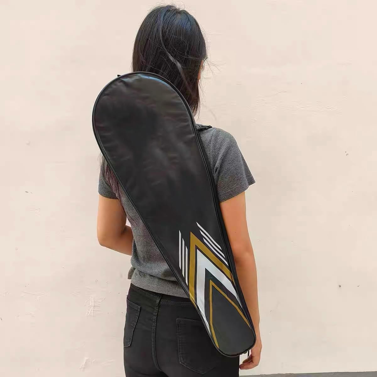 Impermeable Bolsa de Bádminton Portátil Mochila Bandolera para 2 Raquetas