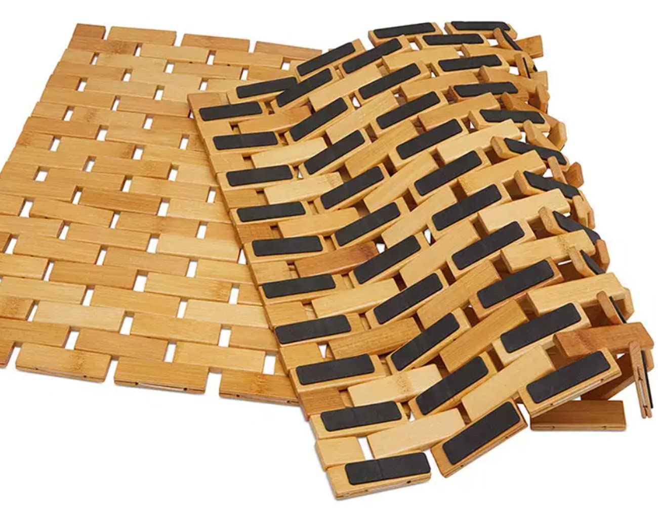 CHILL HOUSE Tappeto Doccia Antiscivolo - Tappeto Bambu - Tappeto Bagno Antiscivolo - Tappeti Bagno - Pavimento in Legno per Doccia - Tappeto Vasca Antiscivolo - Legno Piatto Doccia (Naturale)