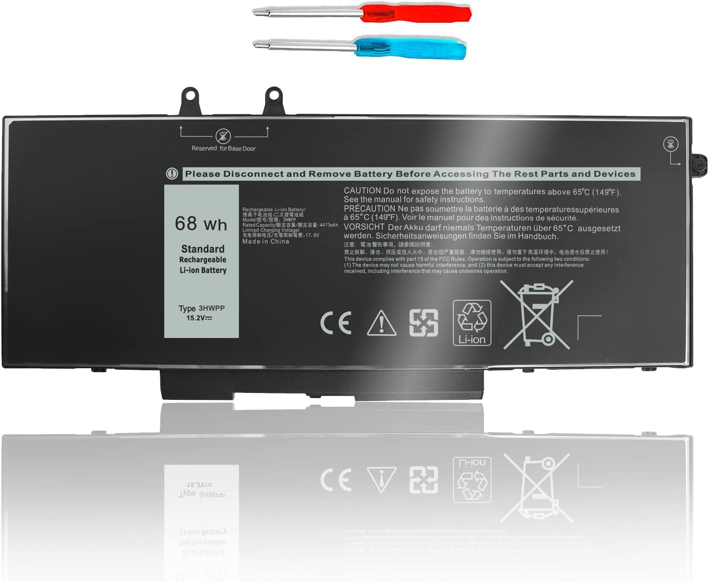 New 68Wh 3HWPP 03HWPP Battery for Dell inspiron 15 7000 7506 7706 2-in-1