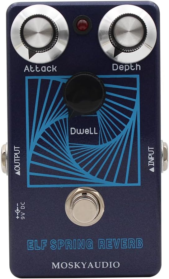 ELF SPRING REVERB Guitar Effect Pedal Vintage Voiced Reverb Pedal with True Bypass