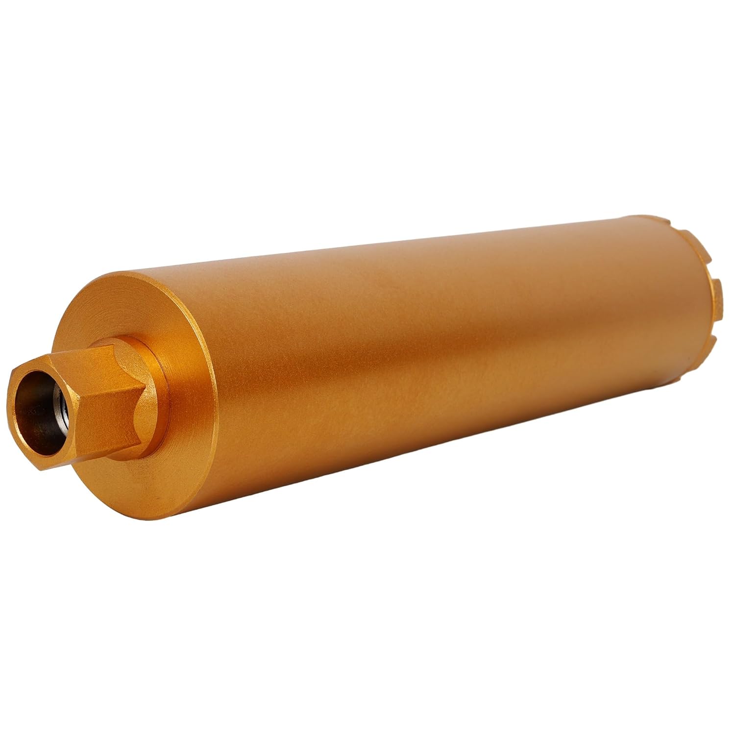 4 Inch Diamond Core Drill Bit – 1-1/4"-7 Thread Wet/Dry Core Bit for Cured Concrete with Rebar, Hard Masonry, Brick, Block, Stucco & Stone – Flat Diamond Core Drill Bit for Heavy-Duty Drilling(Yellow)