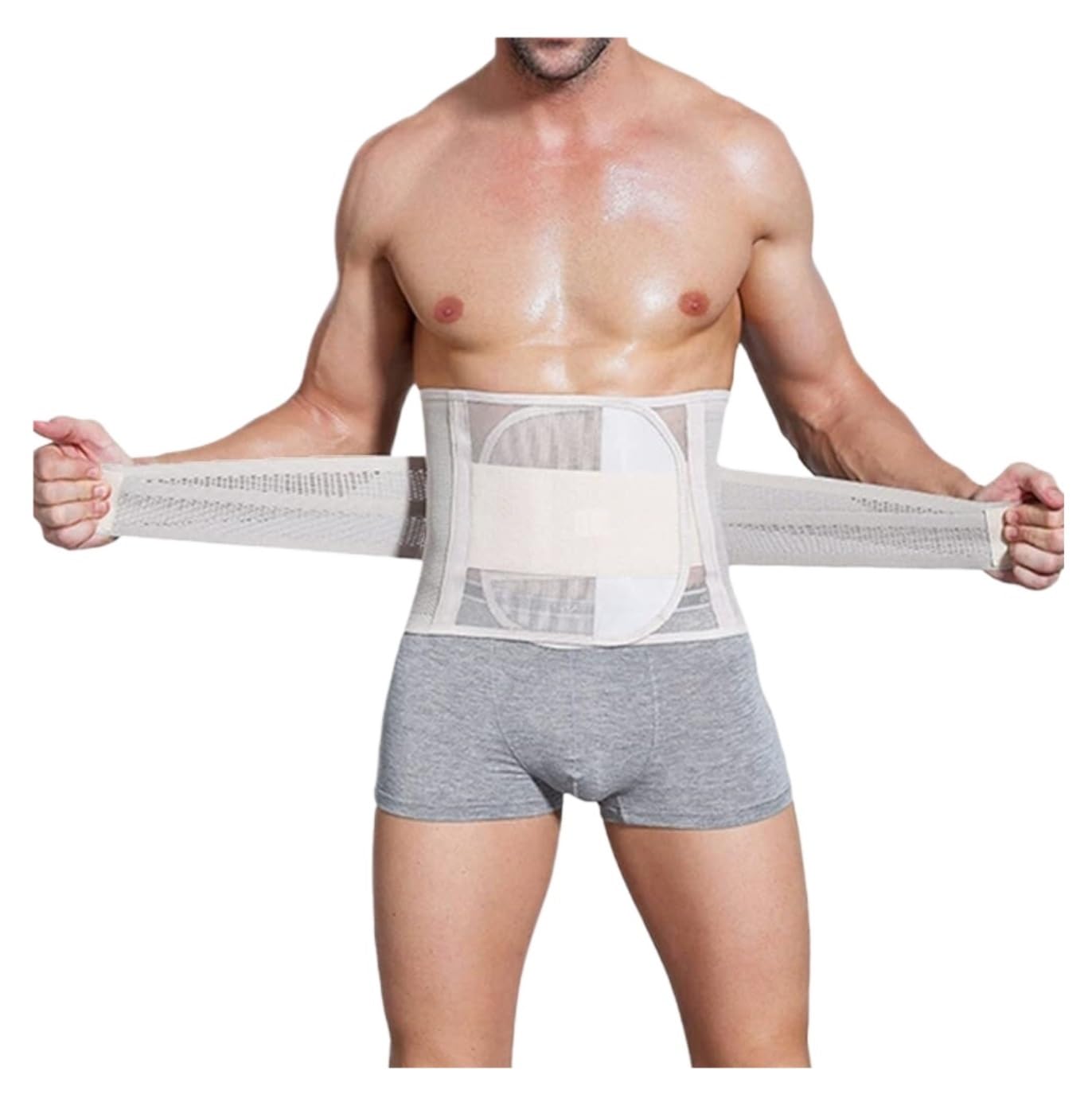 Faja Lumbar Faja Moldeadora De Cintura, Faja De Control De Abdomen, Corsé Debajo del Busto, Moldeador Corporal Adelgazante Cinturón Apoyo Lumbar(Beige,M)