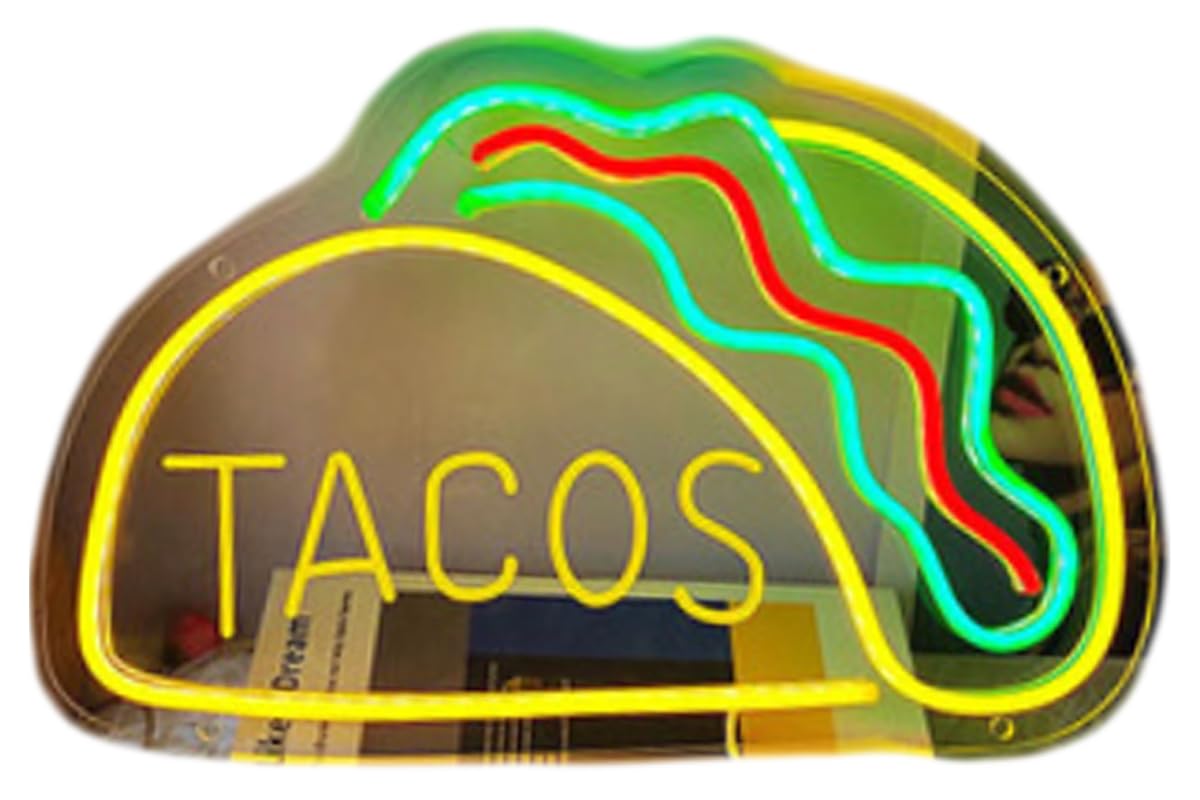 LED Sign Snack Neon Signs Food Led Lights Shop Wall Decorative Popcorn Lamps Pizza Burger Tacos Decoration Light USB Brightness Adjustable