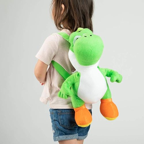 Miniatura 6 de Seven Times Six Nintendo Super Mario Bros Yoshi - Mochila de peluche 3D, Verde, Moderno
