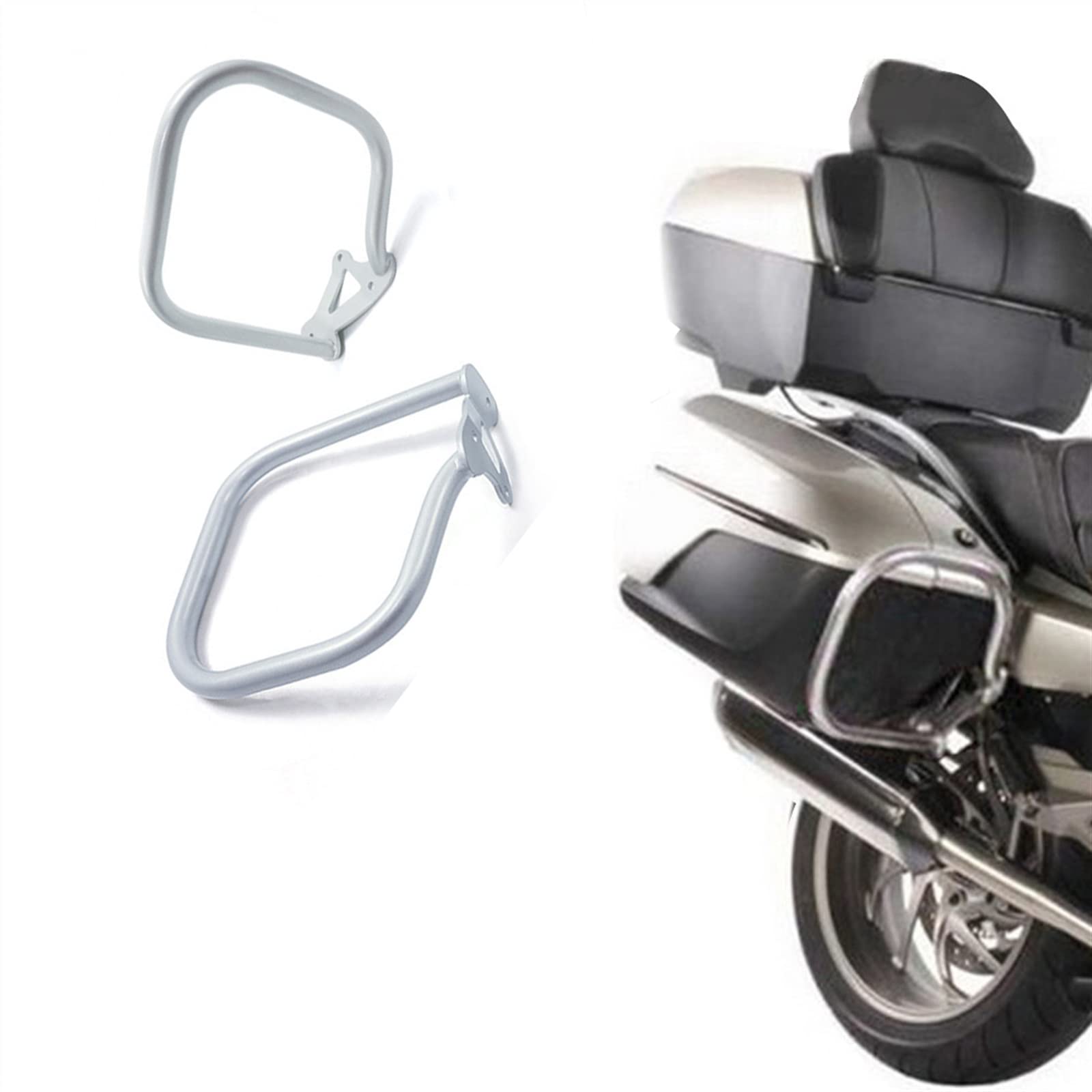 Moto moteur garde crash bar pour BMW K1600GTL 2011-2023 pare-chocs sacoche boîte latérale argent