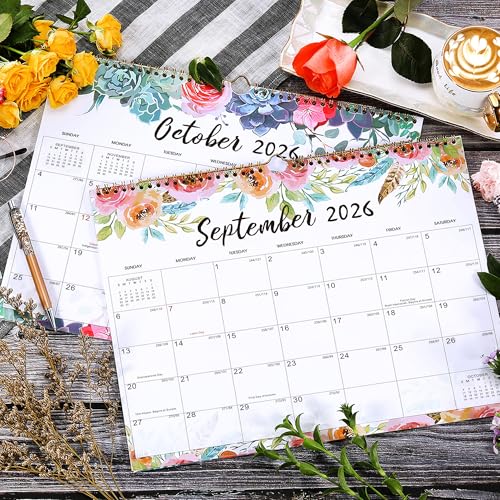 2026 calendar - jan 2026 - dec 2026 1463939 x 1143939 wall calendar 2026 twin-wire binding 12 months calendar premium paper