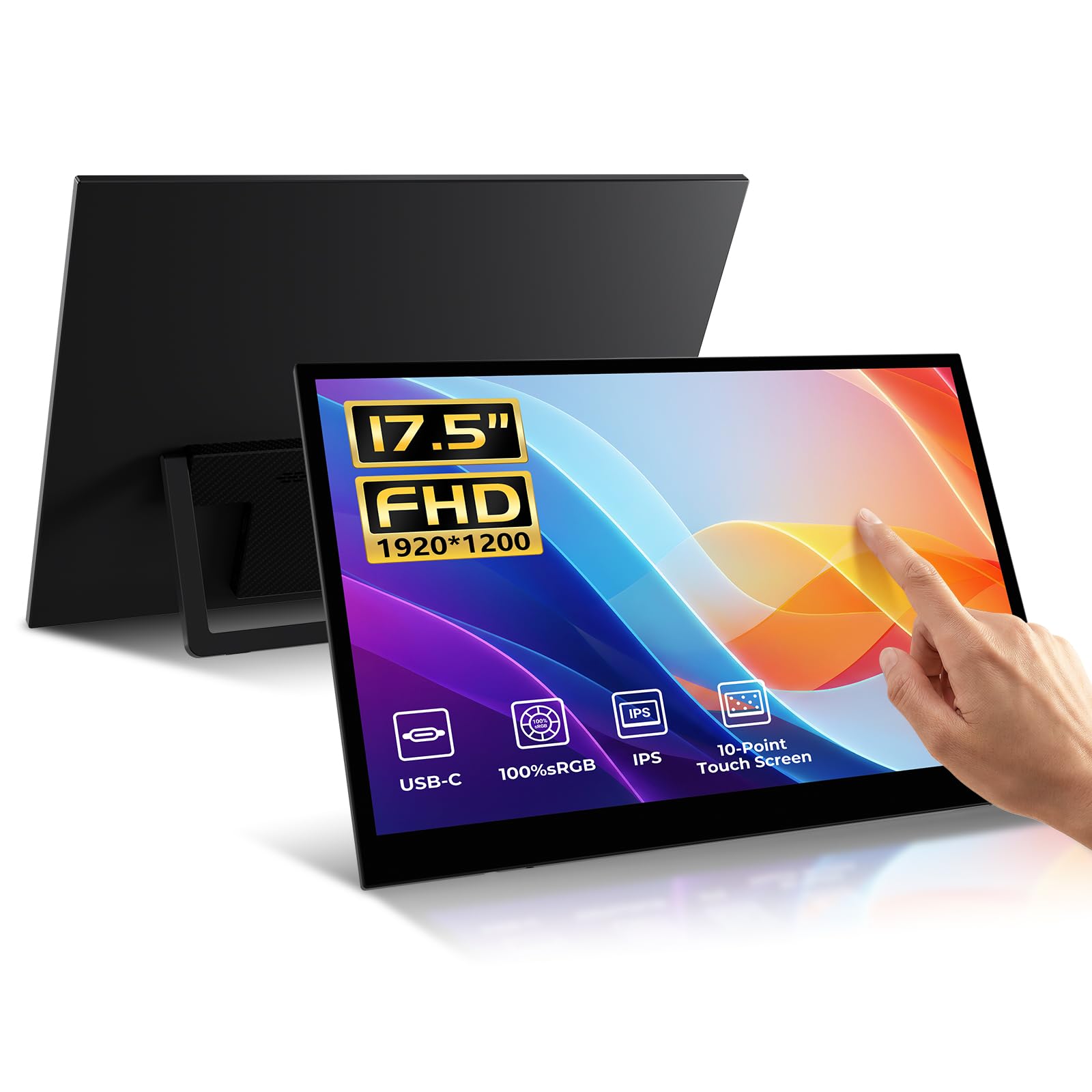 EWEI 17インチ　有機EL タッチパネル 全付属品あり Amazon.co.jp: 17.5インチ タッチ対応モバイルモニター、1920×1200 IPS