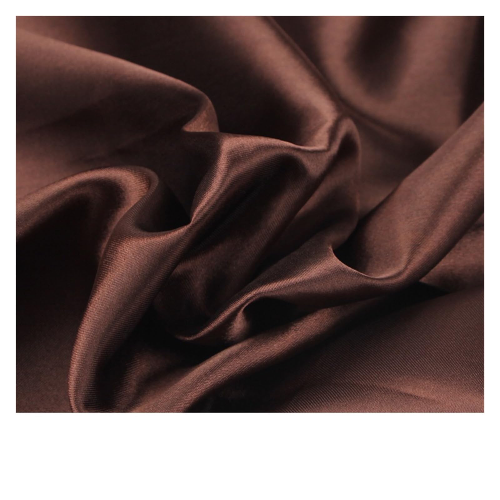 Tkanina satynowo-jedwabna brokatowa wielokolorowa 150cm x 50-100cm do szycia podszewki do sukienek(Coffee,150 * 100cm)