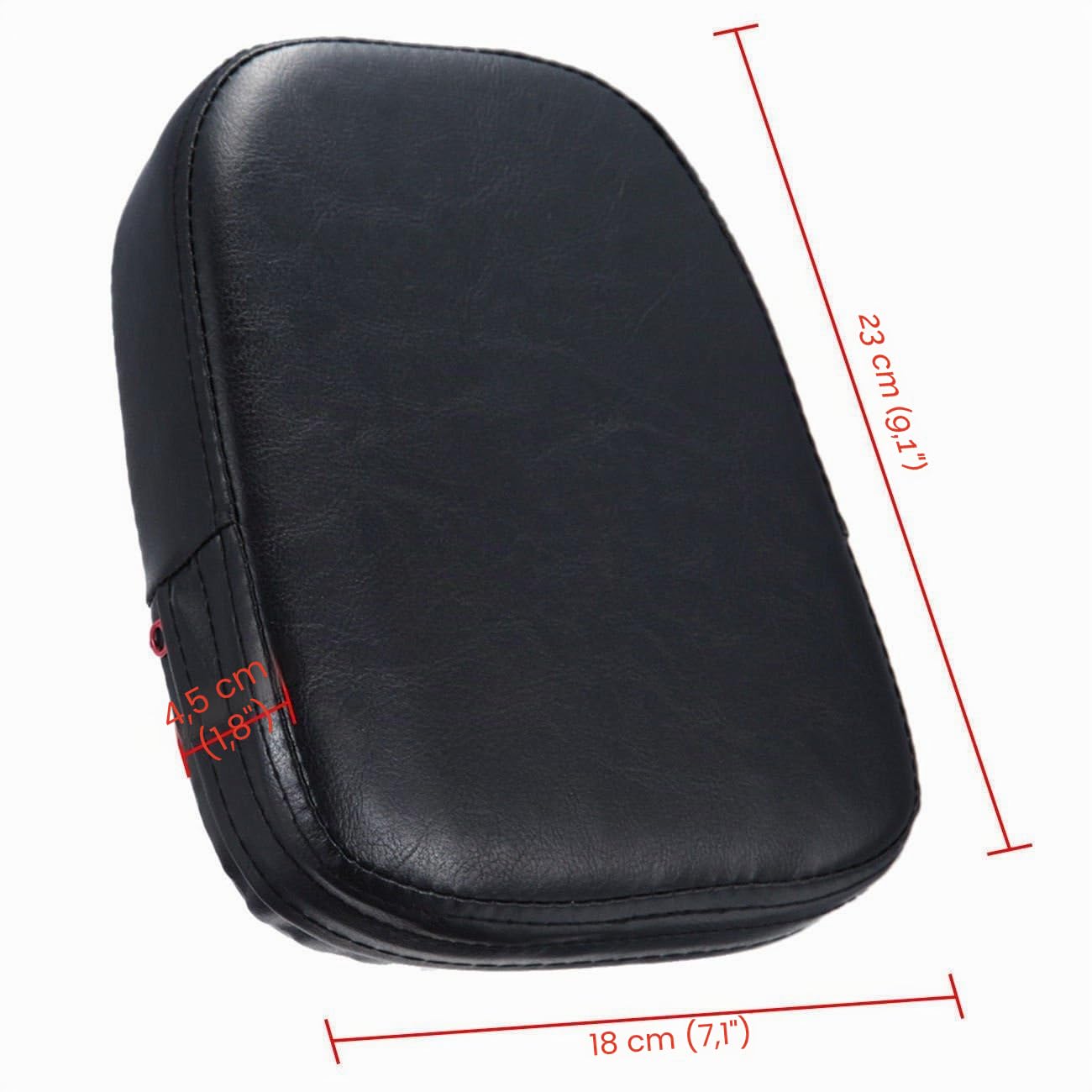 Universal Motocicleta Negro rectángulo Respaldo Sissy Bar Cojín Pad para Harley
