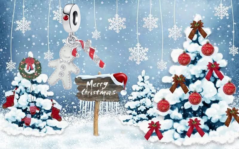 Christmas Gingerbread Man Charm Biscuit Cookie Dangle Bead for Women Grandma Mom Sister Pandora Bracelets - Image 6
