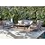 Soleil Jardin Aluminum Patio Furniture Set with FSC Certified Solid Wood Top Armrest & Coffee Table, Outdoor Deep Seating Sectional Sofa, 5 Piece Conversation Sets w/Removable Cushion, Dark Grey
